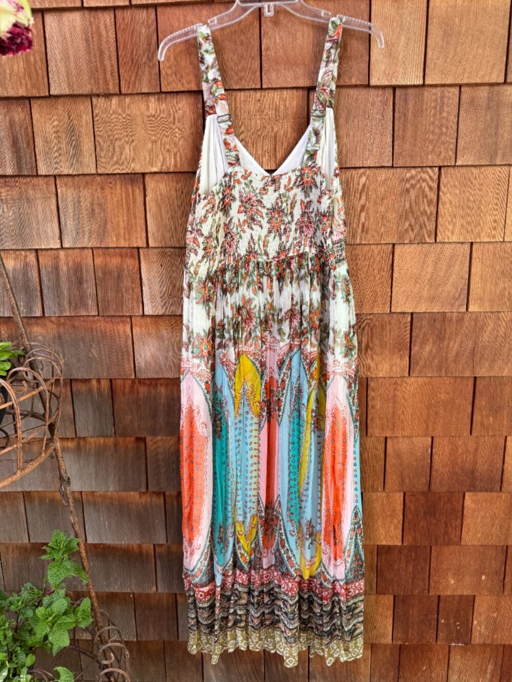 Anthropologie Virginia Floral Print Chiffon Dress Maxi Dress in Women's 16W - Picture 5 of 13